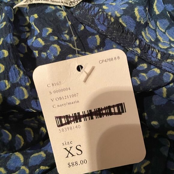 NWT FREE PEOPLE Sleepin' In pajama Swim
Pants 
Size XS Blue Green. - Picture 4 of 4